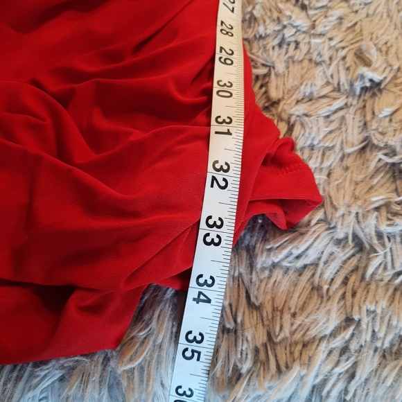 Studio City One-Shoulder Jewel Cuff Red Dress Size Large - Picture 6 of 15